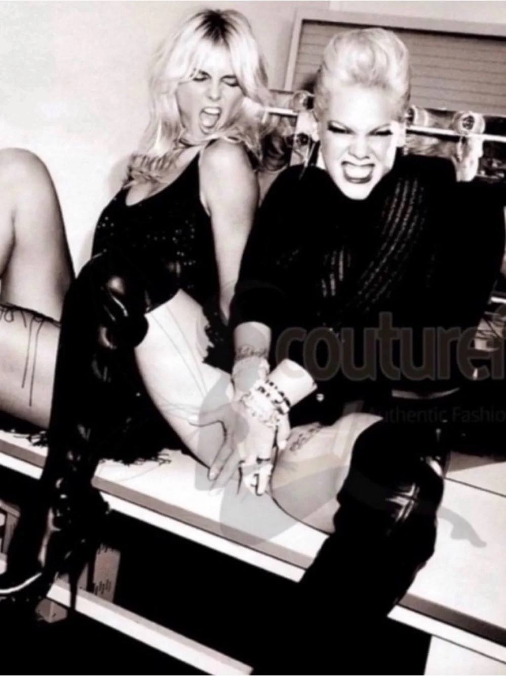 GUCCI TOM FORD FW 2003 Black Nappa Leather Studded OTK Thigh High Boots 37.5